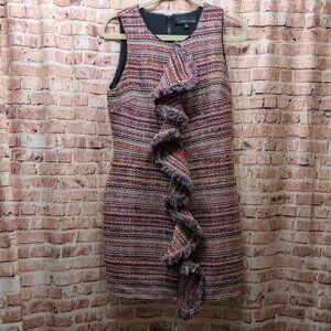 Adelyn Rae Dress Multicolor Sleeveless Ruffle  Size Medium
